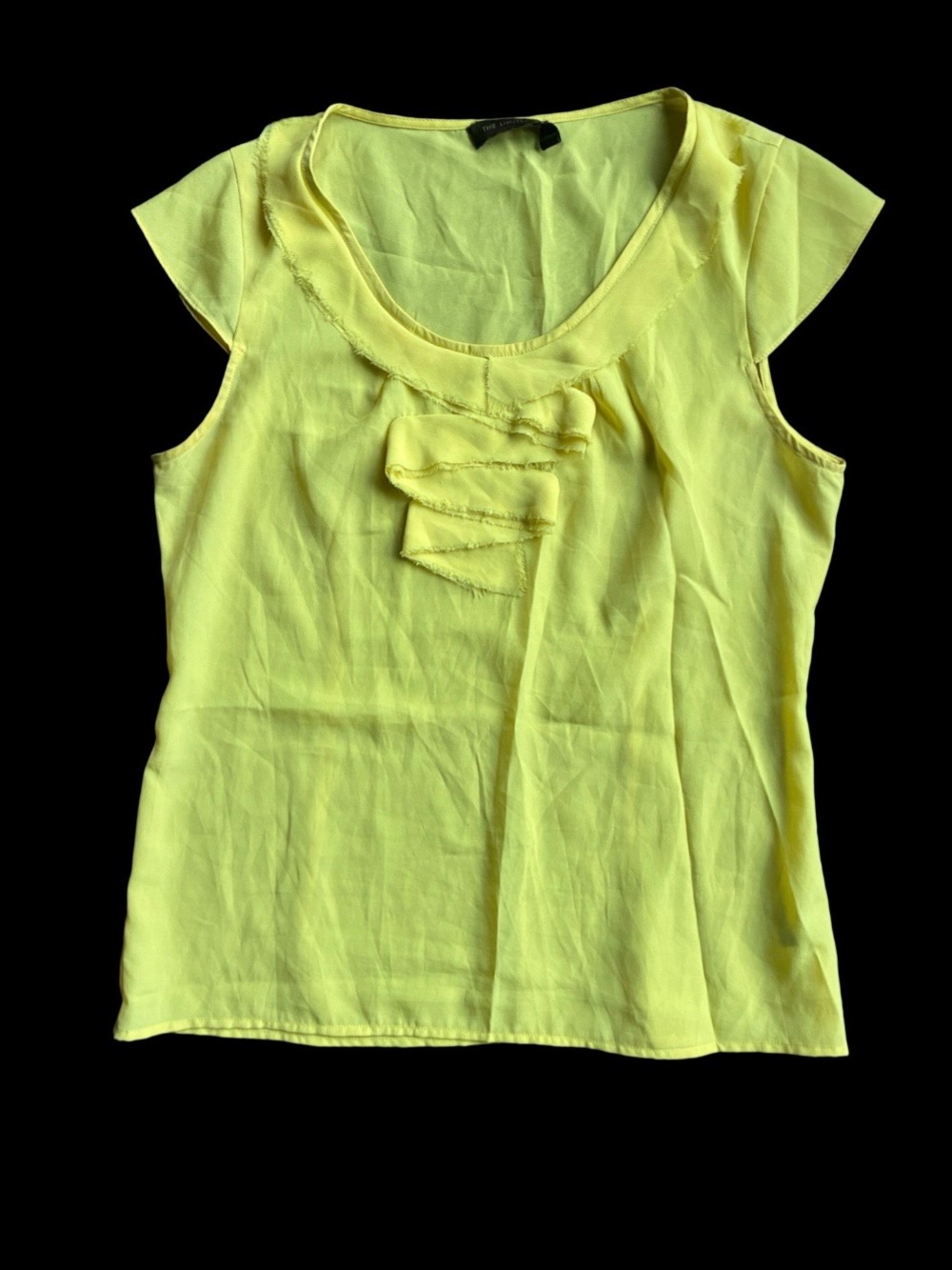 The Limited Bright Yellow Short Sleeve Blouse – Size Medium
